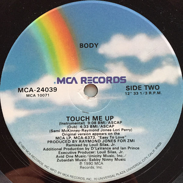 Body - Touch Me Up | MCA Records (MCA-24039) - 3