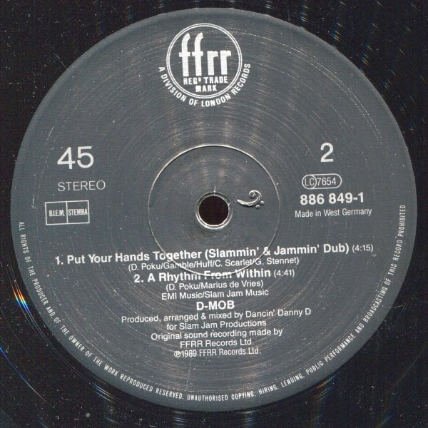 D Mob - Put Your Hands Together | FFRR (886 849-1) - 4 D Mob - Put Your Hands Together | FFRR (886 849-1) - 4
