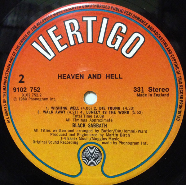 Black Sabbath - Heaven And Hell | Vertigo (9102 752) - 4