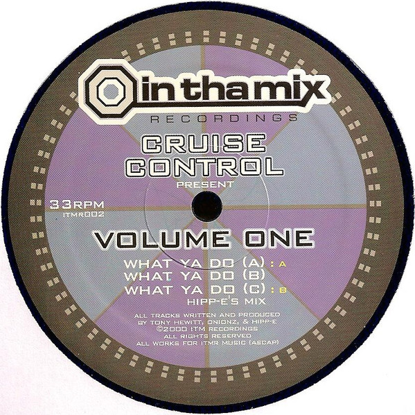 Onionz & Tony - Cruise Control Volume One | In Tha Mix Recordings (ITMR002) - main