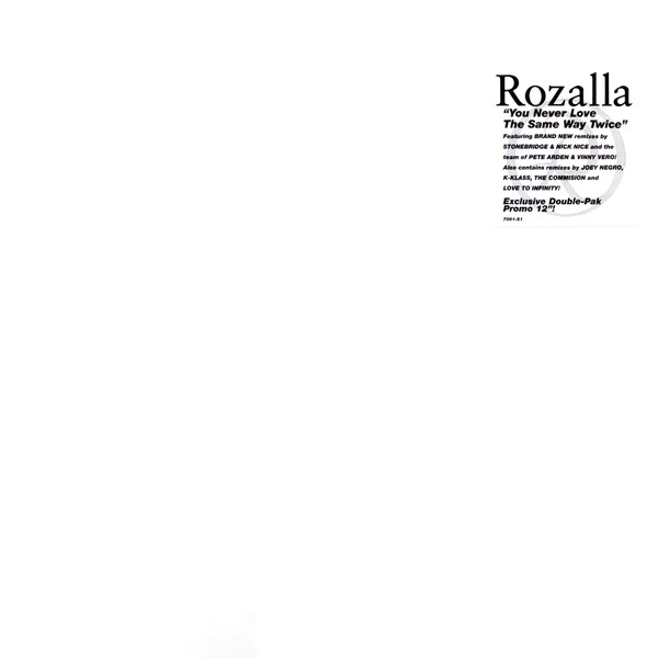 Rozalla - You Never Love The Same Way Twice | Epic Dance (ES 7073)