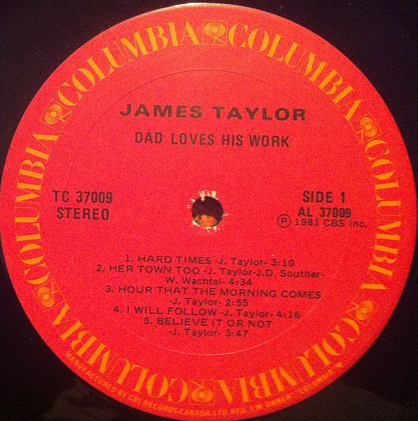 James Taylor - Dad Loves His Work | Columbia (TC 37009) - 3