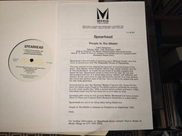 Spearhead - People In Tha Middle | Capitol Records (12CLDJ 724) - 3 Spearhead - People In Tha Middle | Capitol Records (12CLDJ 724) - 3