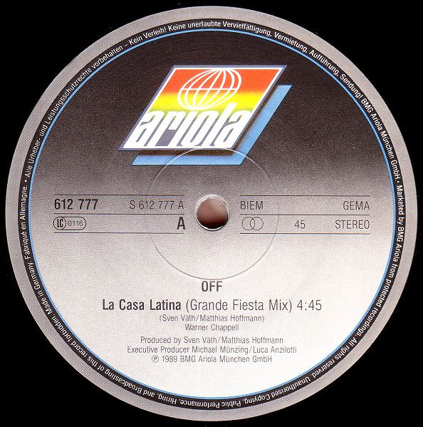 Off - La Casa Latina | Ariola (612 777) - 3