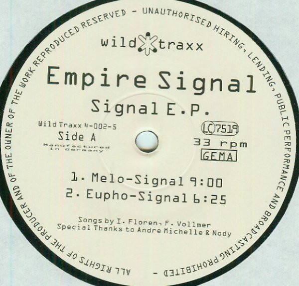 Empire Signal - Signal E.P. | Wild Traxx (Wild Traxx 4-002-5) - 2