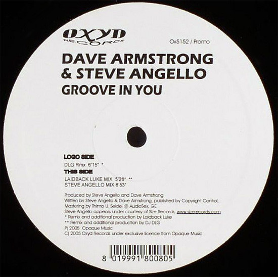 Dave Armstrong & Steve Angello - Groove In You | Oxyd Records (Ox5152 / Promo) - main
