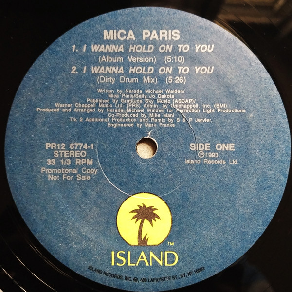 Mica Paris - I Wanna Hold On To You | Island Records (PR12 6774-1) - 3