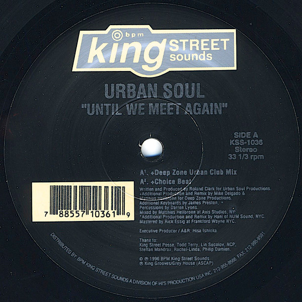 Urban Soul - Until We Meet Again | BPM King Street Sounds (KSS-1036)