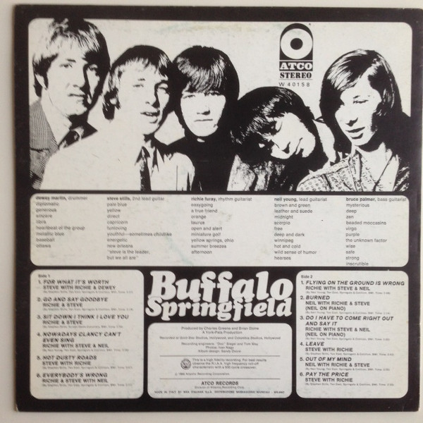 Buffalo Springfield - Buffalo Springfield | ATCO Records (W 40158) - 2