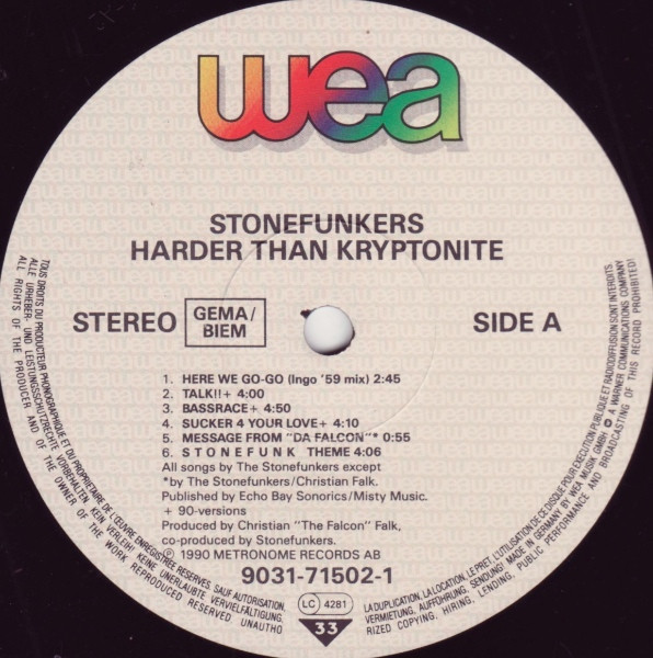 The Stonefunkers - Harder Than Kryptonite | WEA (9031-71502-1) - 3