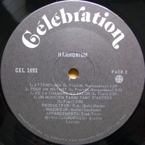 Harmonium - Harmonium | Celebration (CEL 1893) - 4 Harmonium - Harmonium | Celebration (CEL 1893) - 4
