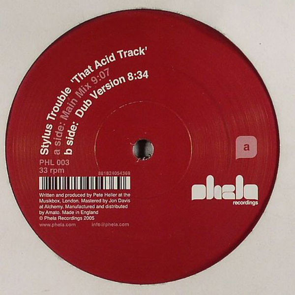Stylus Trouble - That Acid Track | Phela Recordings (PHL 003) - main