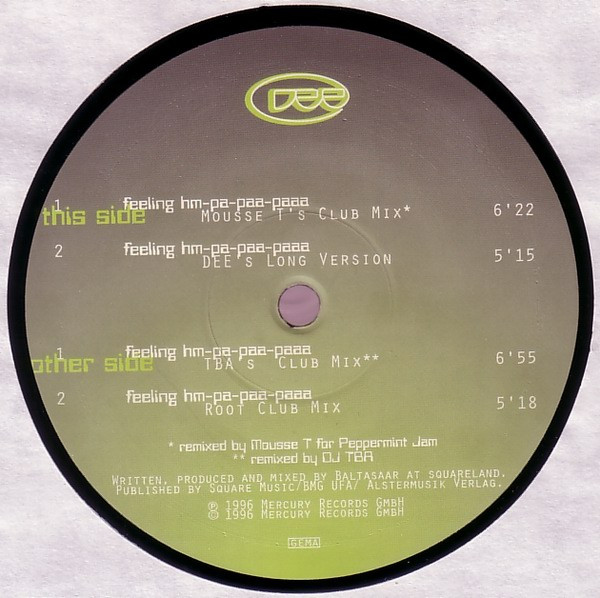 Dee - Feeling Hm-Pa-Paa-Paaa | Mercury (014 802) - 2 Dee - Feeling Hm-Pa-Paa-Paaa | Mercury (014 802) - 2