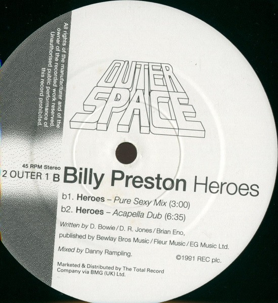 Billy Preston - Heroes | Outer Space Records (12 OUTER 1) - 3