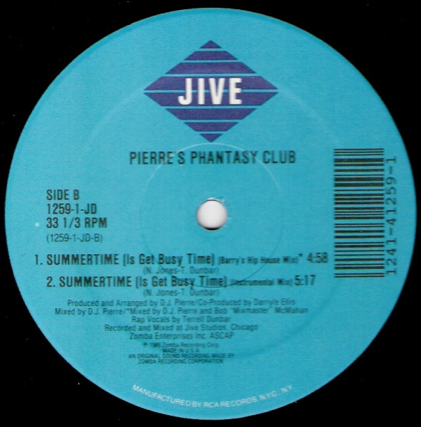 Pierre's Phantasy Club - Summertime (Is Get Busy Time) | Jive (1259-1-JD) - 3