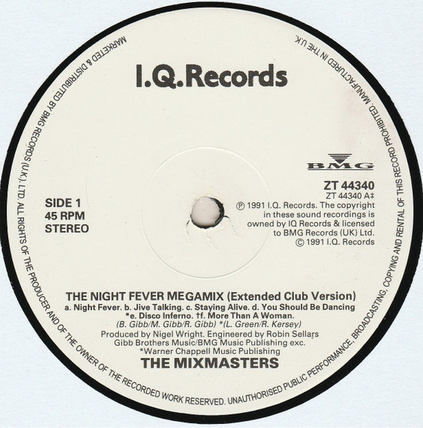The Mixmasters - Night Fever Megamix | I.Q. Records (ZT 44340) - 3 The Mixmasters - Night Fever Megamix | I.Q. Records (ZT 44340) - 3