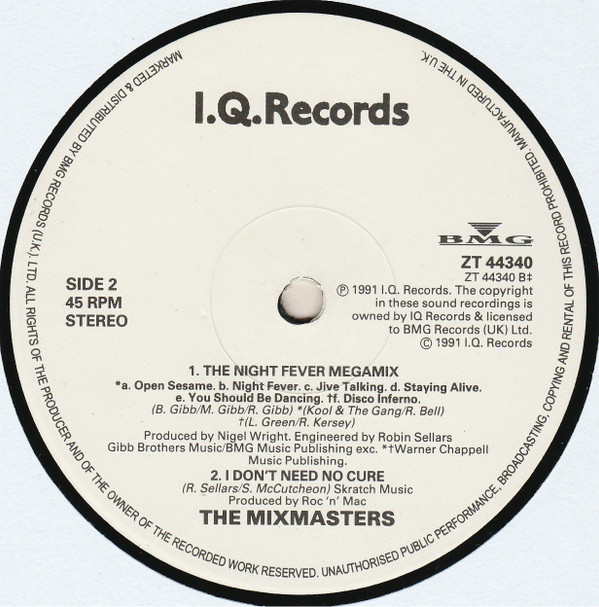 The Mixmasters - Night Fever Megamix | I.Q. Records (ZT 44340) - 4 The Mixmasters - Night Fever Megamix | I.Q. Records (ZT 44340) - 4