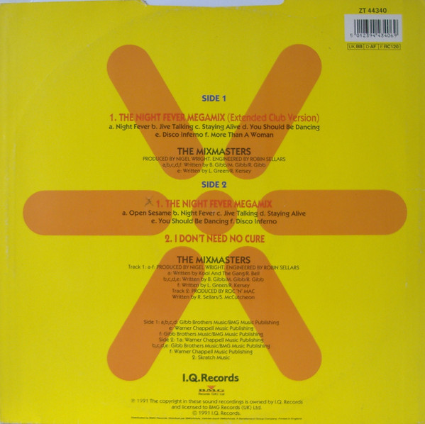 The Mixmasters - Night Fever Megamix | I.Q. Records (ZT 44340) - 2 The Mixmasters - Night Fever Megamix | I.Q. Records (ZT 44340) - 2