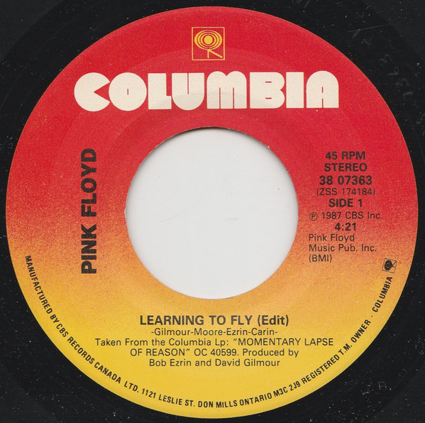 Pink Floyd - Learning To Fly | Columbia (38-07363) - 3
