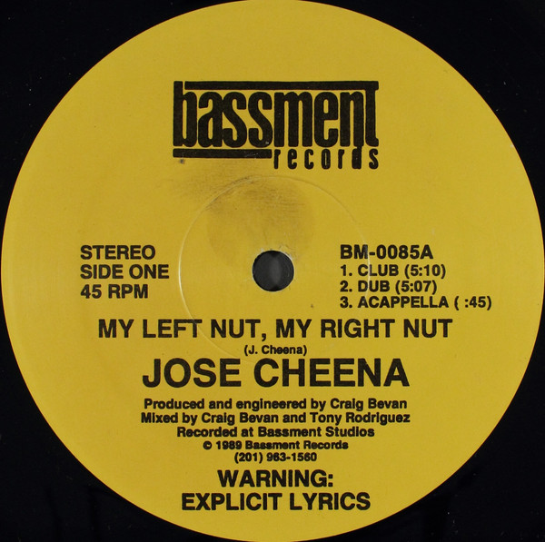 Jose Cheena - My Left Nut, My Right Nut | Bassment Records (BM-0085)