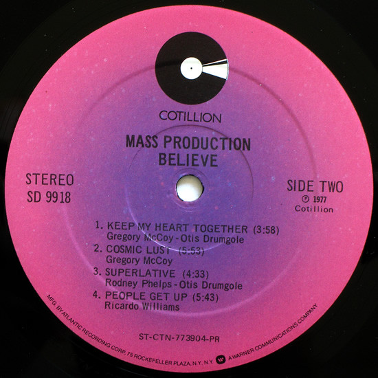 Mass Production - Believe | Cotillion (SD 9918) - 4