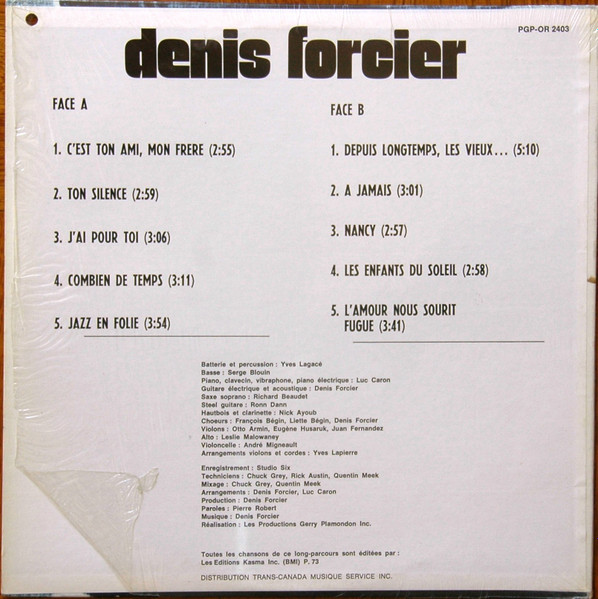 Denis Forcier - Les Titres D'or | PGP (OR-2403) - 2