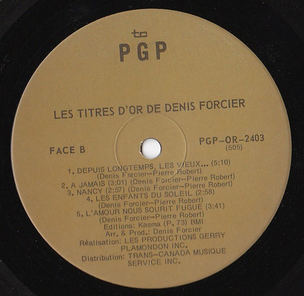 Denis Forcier - Les Titres D'or | PGP (OR-2403) - 3