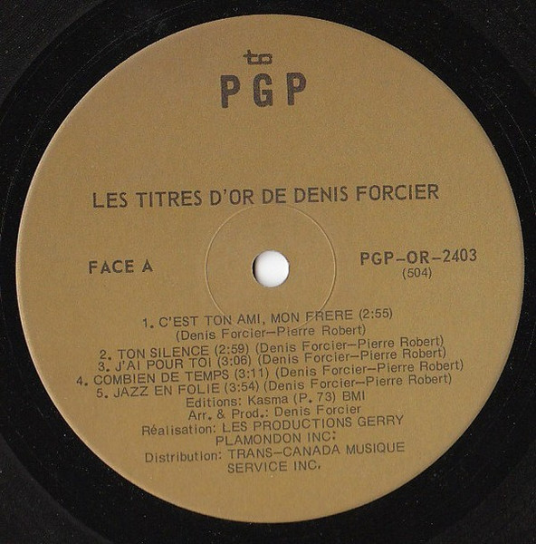 Denis Forcier - Les Titres D'or | PGP (OR-2403) - 4