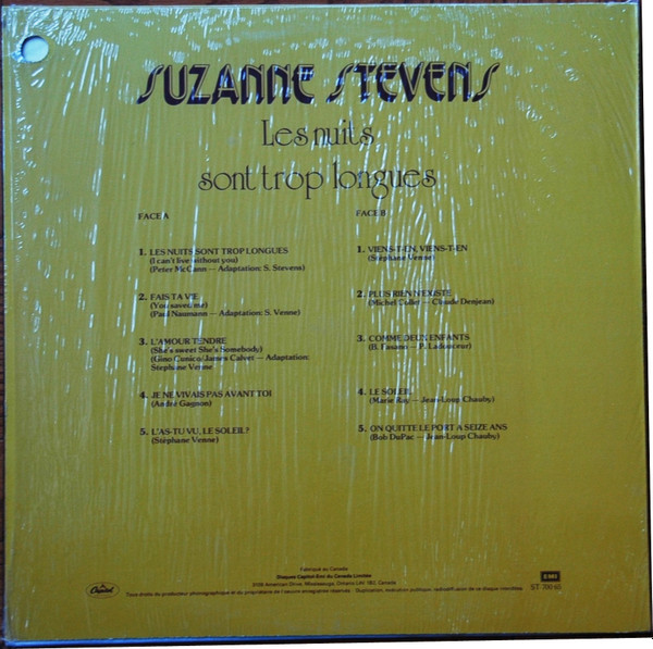 Suzanne Stevens - Les Nuits Sont Trop Longues | Capitol Records (ST 70.065) - 2 Suzanne Stevens - Les Nuits Sont Trop Longues | Capitol Records (ST 70.065) - 2