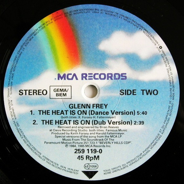 Glenn Frey - The Heat Is On | MCA Records (259 119-0) - 4 Glenn Frey - The Heat Is On | MCA Records (259 119-0) - 4