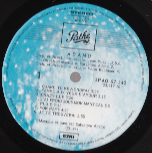 Adamo - Adamo | Pathé (spao 67.342) - 4 Adamo - Adamo | Pathé (spao 67.342) - 4