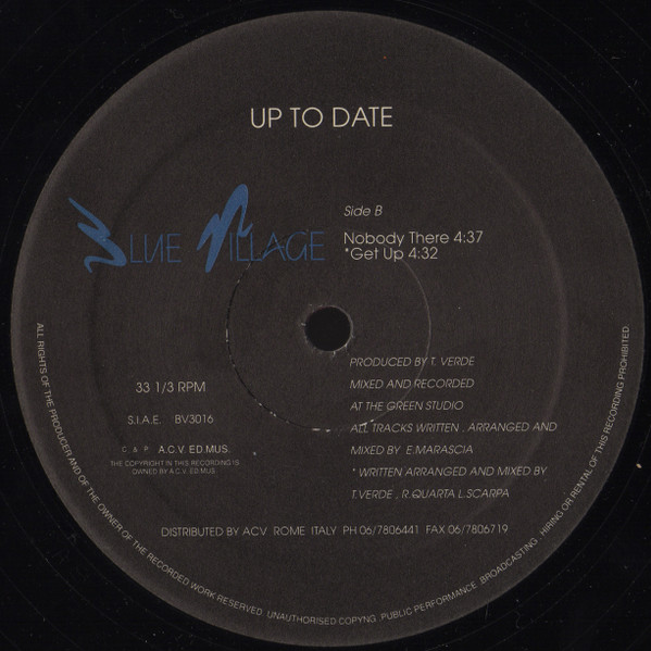 Up To Date - The Groove Latino | Blue Village (BV3016) - 2