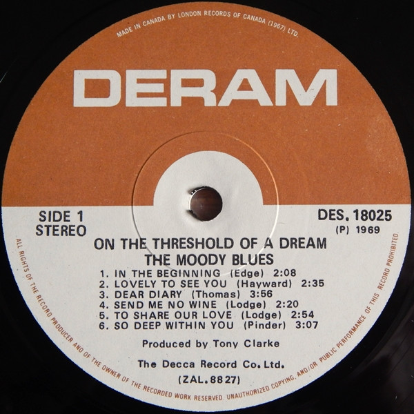 The Moody Blues - On The Threshold Of A Dream | Deram (DES 18025) - 4 The Moody Blues - On The Threshold Of A Dream | Deram (DES 18025) - 4