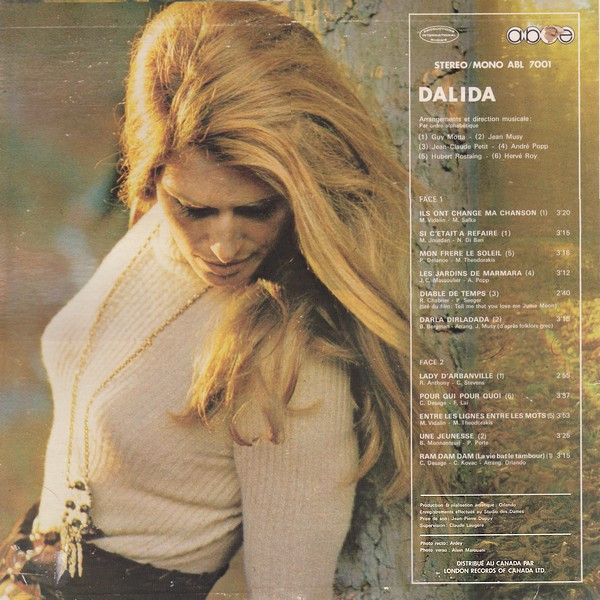 Dalida - Dalida | Able (ABL 7001) - 2 Dalida - Dalida | Able (ABL 7001) - 2