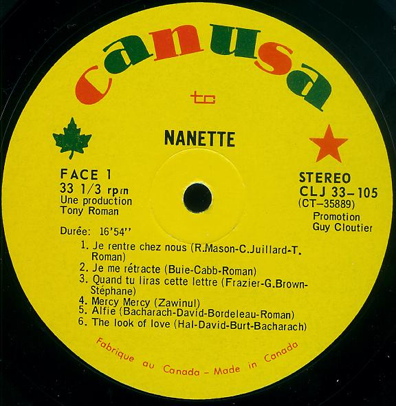 Nanette - Je Me Rétracte | Canusa (CLJ 33-105) - 3 Nanette - Je Me Rétracte | Canusa (CLJ 33-105) - 3