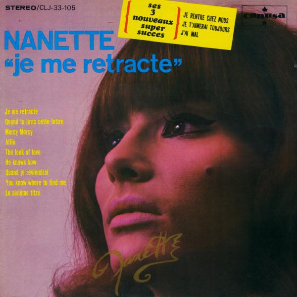 Nanette - Je Me Rétracte | Canusa (CLJ 33-105) - main Nanette - Je Me Rétracte | Canusa (CLJ 33-105) - main