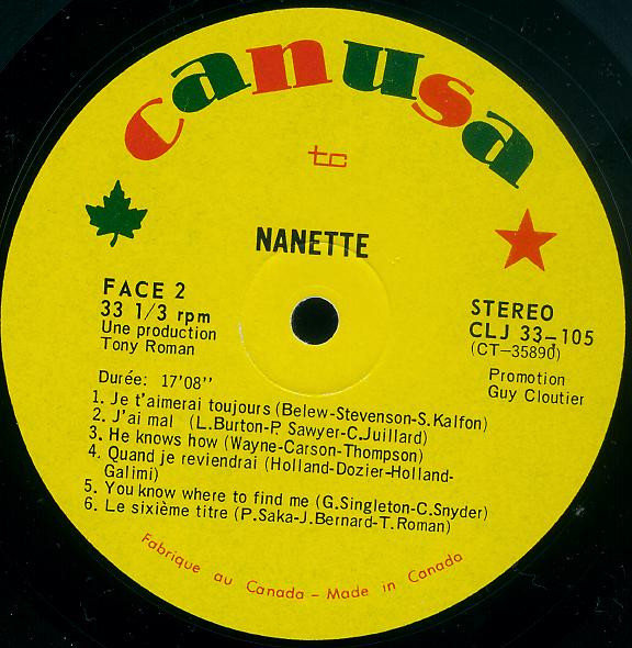 Nanette - Je Me Rétracte | Canusa (CLJ 33-105) - 4 Nanette - Je Me Rétracte | Canusa (CLJ 33-105) - 4
