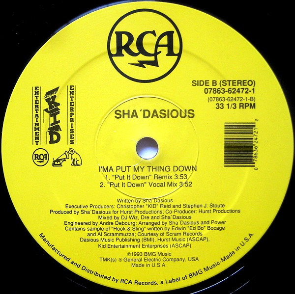 Sha'dasious - I'ma Put My Thing Down | RCA (07863 62472-1) - 2 Sha'dasious - I'ma Put My Thing Down | RCA (07863 62472-1) - 2