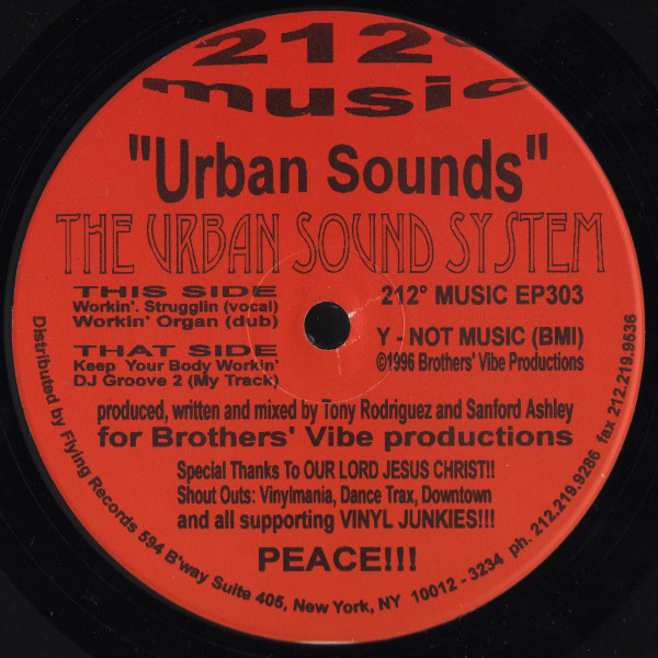 The Urban Sound System - Urban Sounds | 212° Music (212°MUSIC EP303) - main