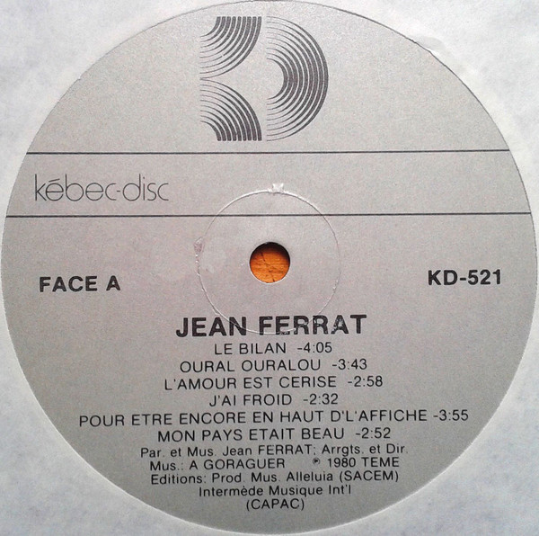 Ferrat - Ferrat | Kébec-Disc (KD-521) - 3 Ferrat - Ferrat | Kébec-Disc (KD-521) - 3