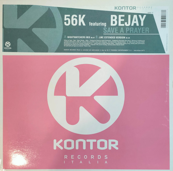 56K Featuring Bejay - Save A Prayer | Kontor Records Italia (KRI 07) - main 56K Featuring Bejay - Save A Prayer | Kontor Records Italia (KRI 07) - main