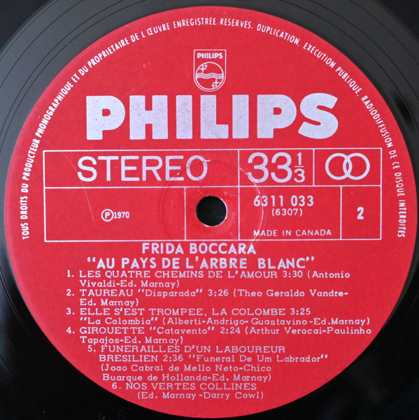 Frida Boccara - Au Pays De L'arbre Blanc | Philips (6311 033) - 4 Frida Boccara - Au Pays De L'arbre Blanc | Philips (6311 033) - 4