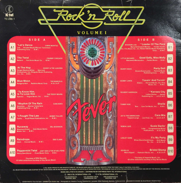 Various - Rock 'n Roll Fever Volume I | K-Tel (TC 288-1) - 2
