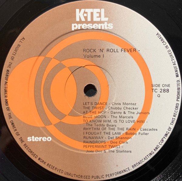 Various - Rock 'n Roll Fever Volume I | K-Tel (TC 288-1) - 3