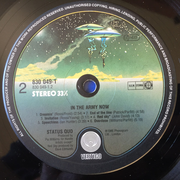 Status Quo - In The Army Now | Vertigo (830 049-1) - 4