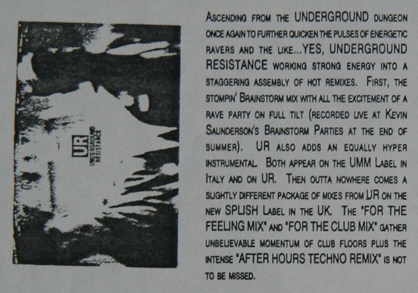 Underground Resistance w/ Yolanda Reynolds - Living For The Night (Remixes) | Underground Resistance (UR016) - 7