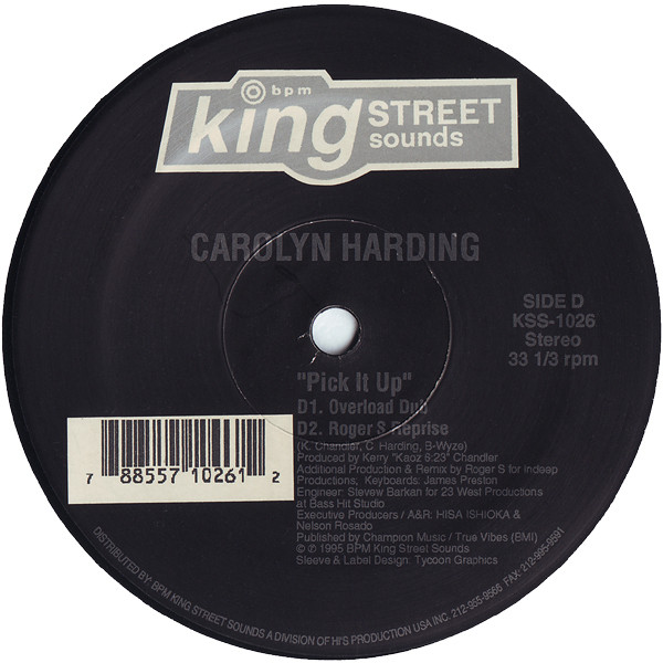 Carolyn Harding - Pick It Up | BPM King Street Sounds (KSS 1026) - 6 Carolyn Harding - Pick It Up | BPM King Street Sounds (KSS 1026) - 6