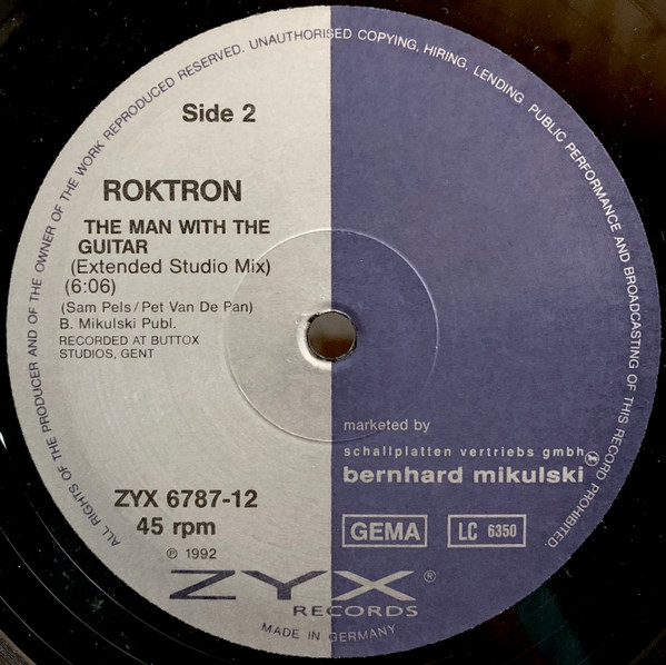 Roktron - The Man With The Guitar | ZYX Records (ZYX 6787-12) - 3 Roktron - The Man With The Guitar | ZYX Records (ZYX 6787-12) - 3