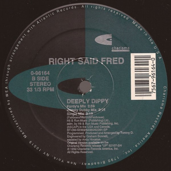 Right Said Fred - Deeply Dippy | Charisma (0-96164) - 2 Right Said Fred - Deeply Dippy | Charisma (0-96164) - 2