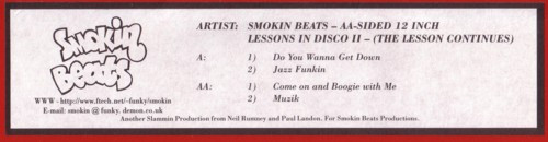 Smokin Beats - Lessons In Disco II - (The Lesson Continues) | Smokin Beats (SMB 012) - 2